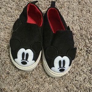 Disney Baby Black Mickey Mouse Slip On Sneakers 18-24 Months